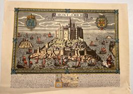 Magnifique gravure de la baie du Mont Saint-Michel (1680)