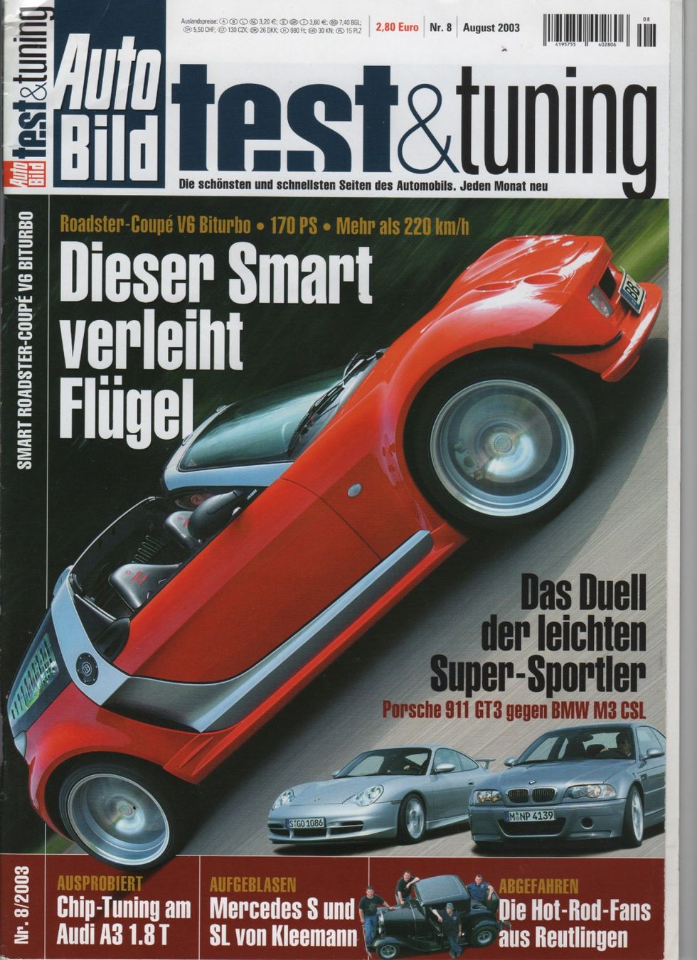 Zeitschriften & Magazine: Auto Bild test&tuning August 2003 – Gebraucht aus Corminboeuf von corbay