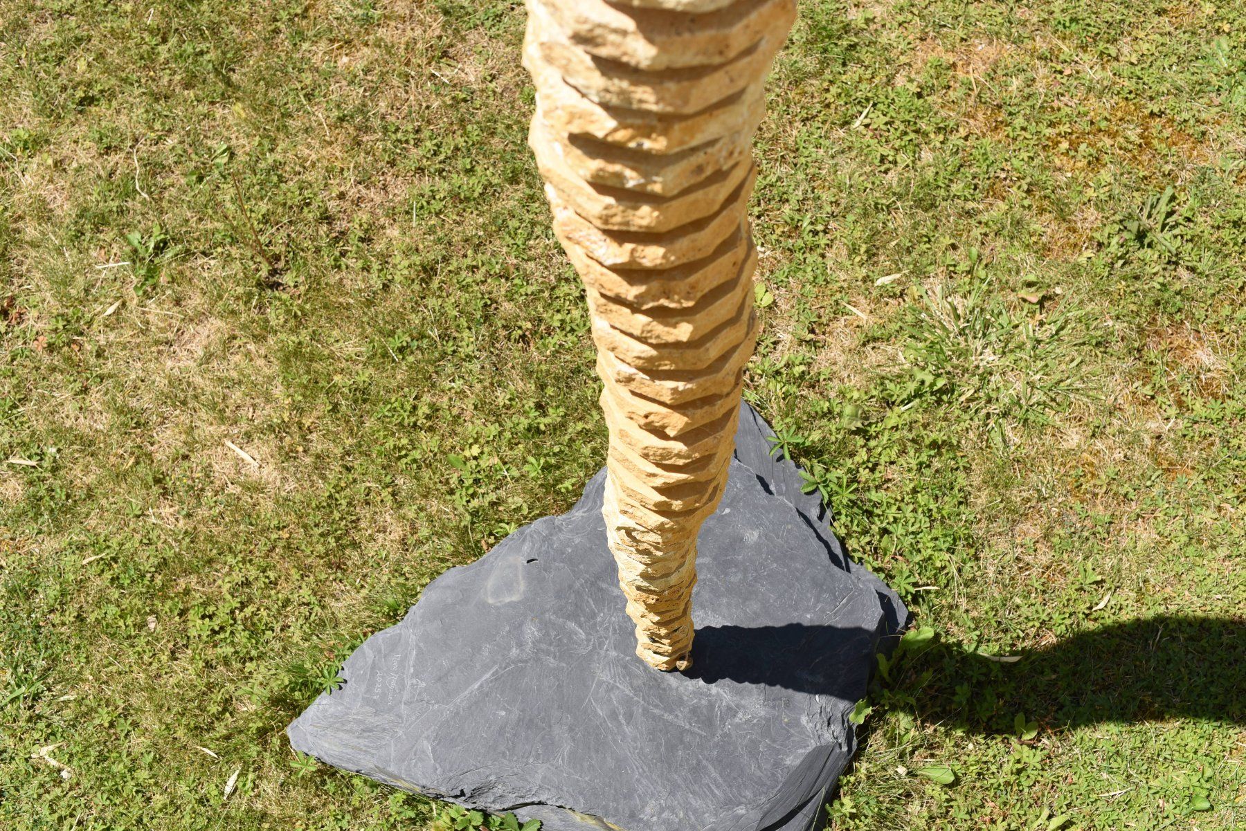Sculture & Statue: Sculpture Monumentale Travertin Ardoise - Décoration Maison – Usato da GEMEAUX venduto da MarcMugnierSculpture 2
