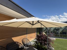 Garden Parasol - Cream - Excellent Condition for Summer!