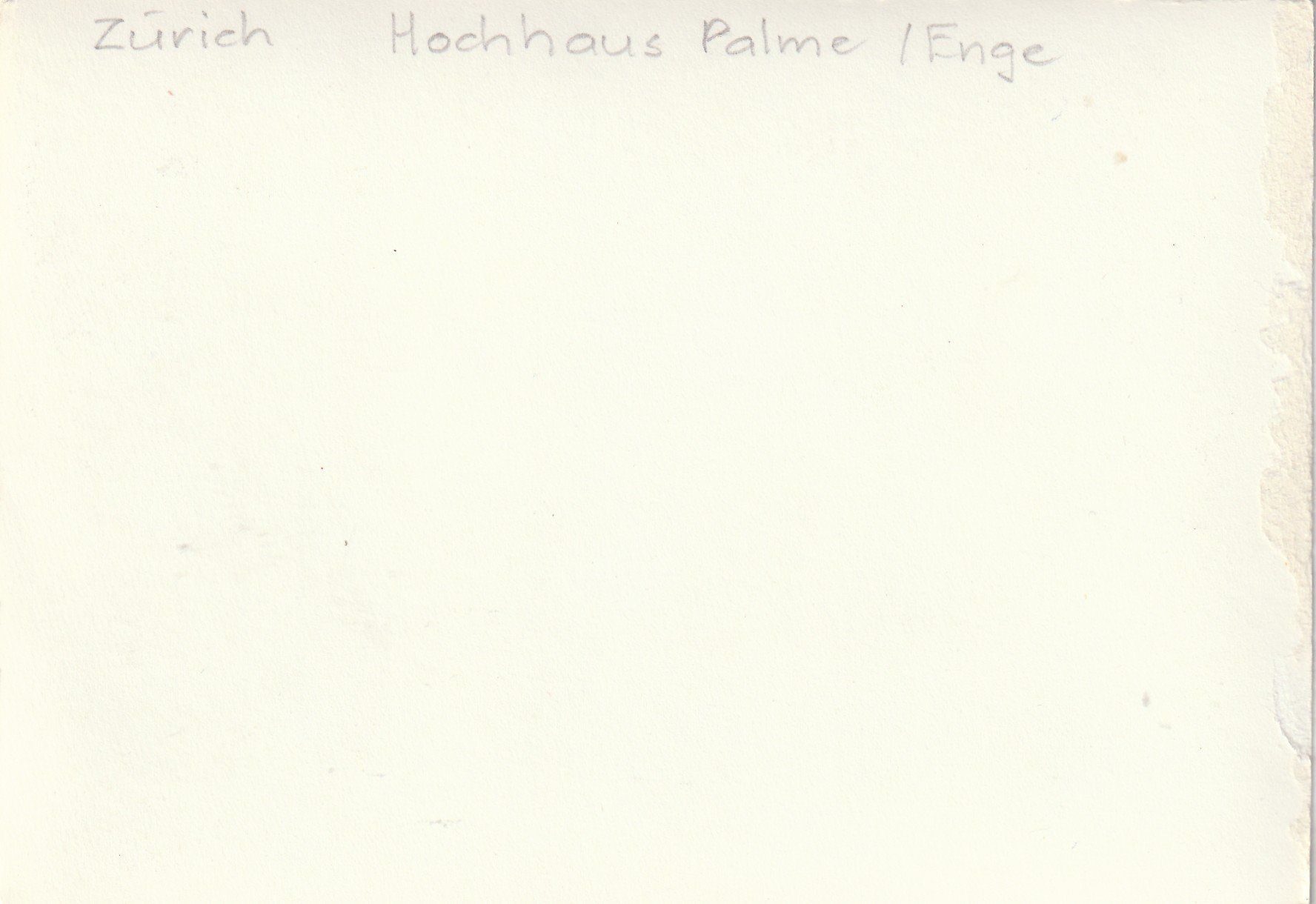 Ansichtskarten: Zürich Enge Hochhaus Palmer – Gebraucht aus Rorschacherberg von fratovi2 1
