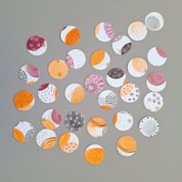 31 Papierkreise bemalt Aquarell zum Basteln / Scrapbooking