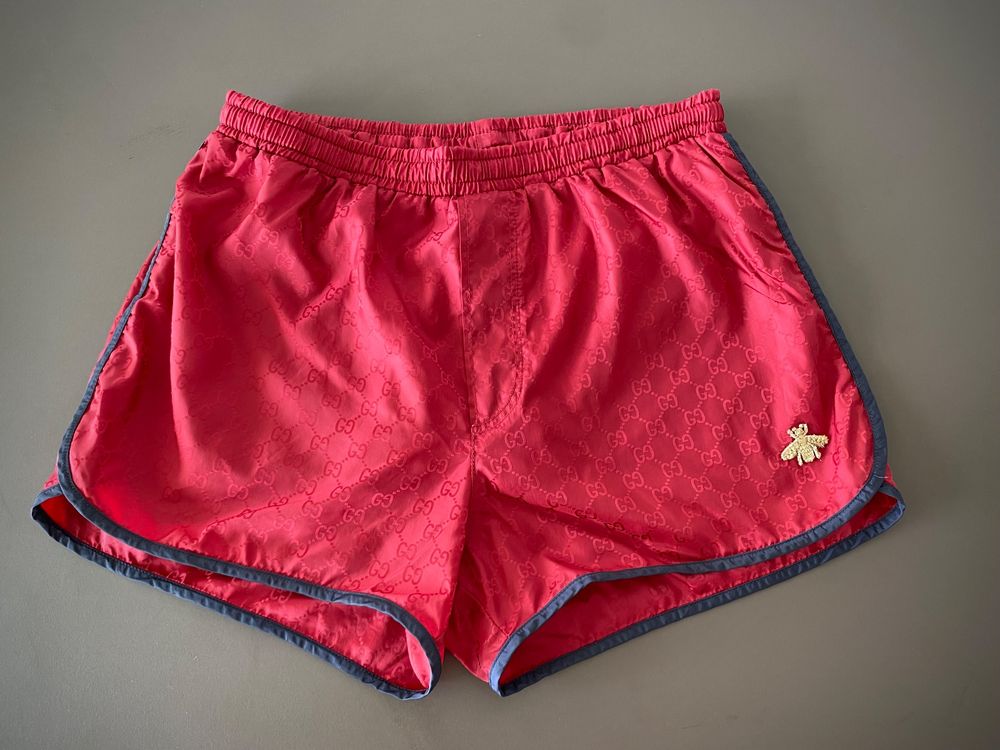 Gucci Nylon Swim Shorts in Red Kaufen auf Ricardo