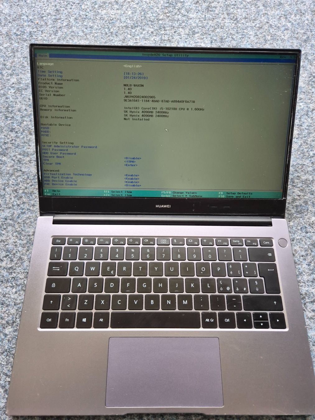 Huawei Notebook: Huawei MateBook  Laptop – Difettoso da Domat Ems venduto da tchnesa 3