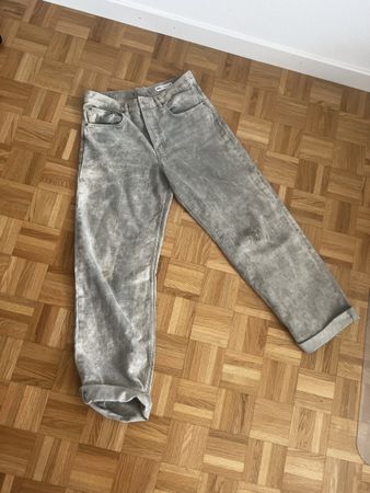 Zara Jeans Grau Gr. 40 Used Look Baggy