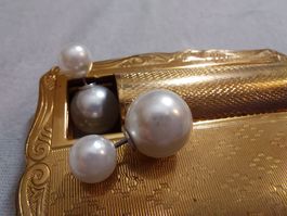 Ohrringe Perlen, doppelseitig, Tribal style