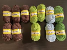 Strickgarn in vier Farben - Bernetta Melanie