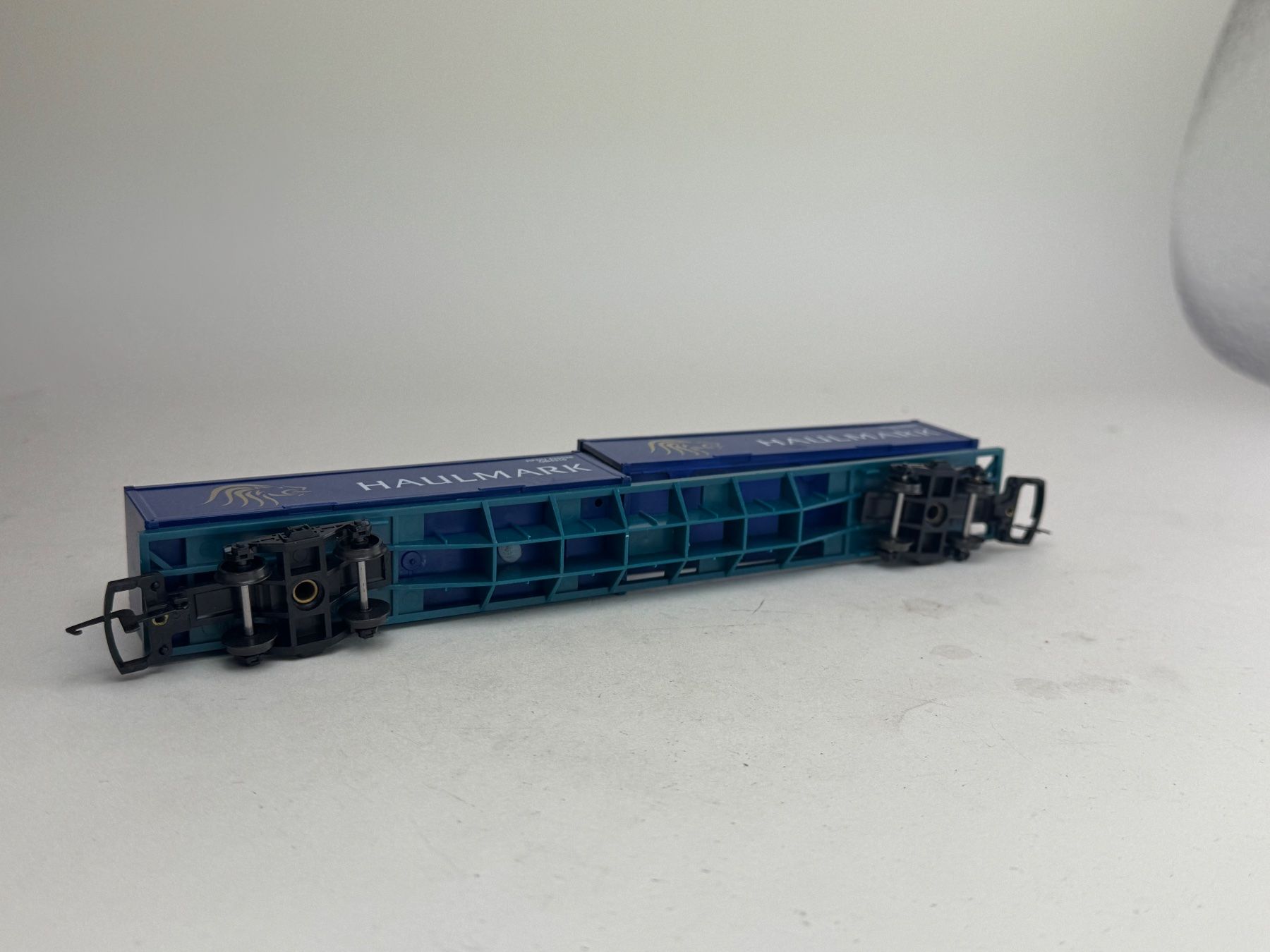 Modellini di ferrovie: EX- Hornby  US Containerwagon Haulmark – Usato da Elm venduto da Wikmtz 2