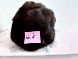 Nerz Fell Damen Kappe Mütze braun Nr.1 56-57 cm Div. Artikel