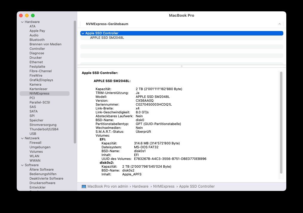 Apple Portables: MacBook Pro 15" 2016 / 16GB / 2TB SSD / Display defekt – Défectueux à Meisterschwanden par Discus0 6
