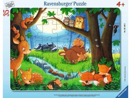 Rahmenpuzzle 35 Teile Wenn kleine Tiere schlafen