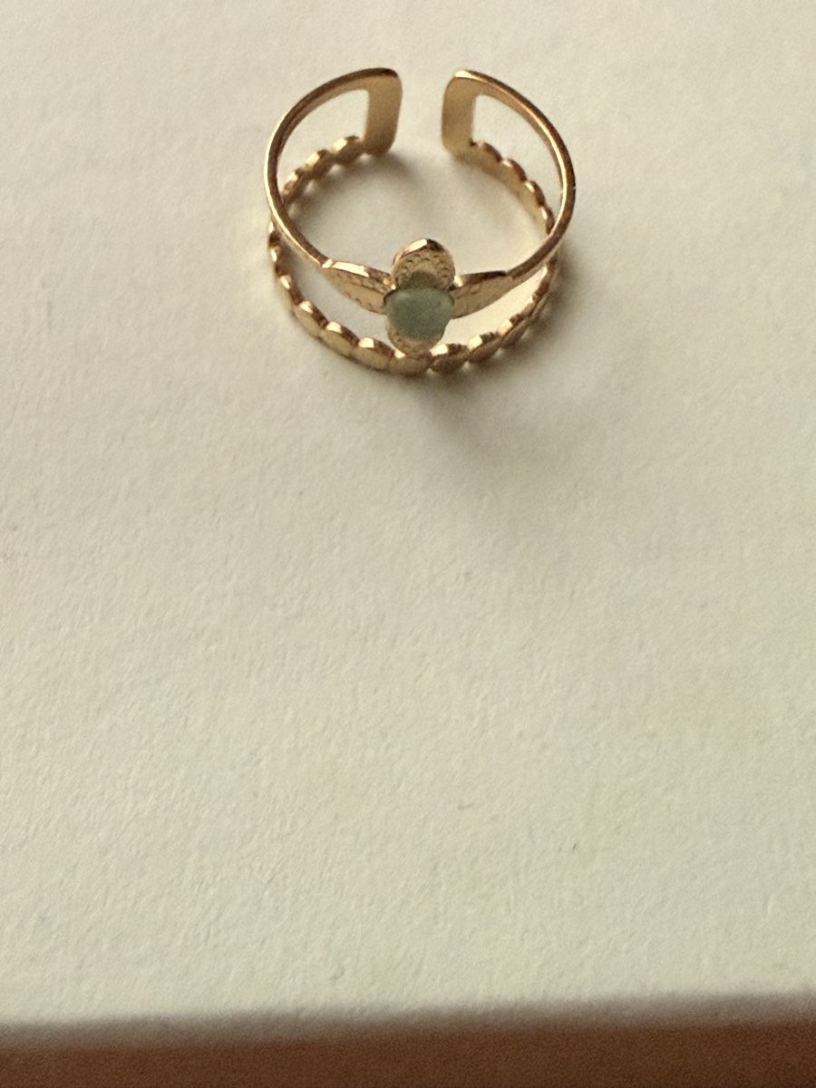 Anelli: Modischer Goldfarbener Doppelring mit Stein - Grösse 56 – Nuovo e nell'imballaggio originale da Zürich venduto da dun_k7s7 3