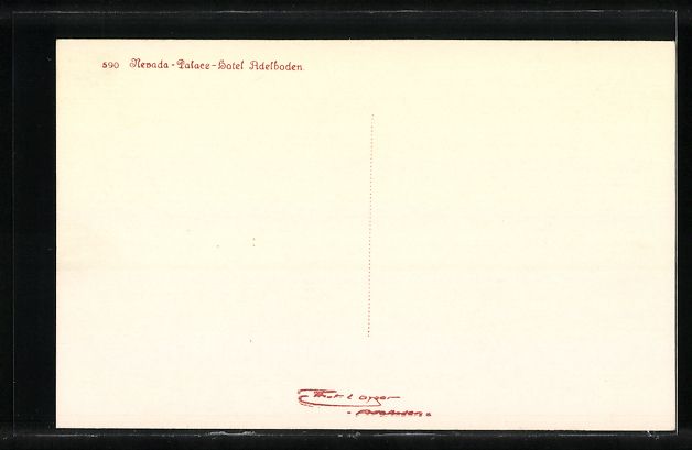 Cartoline postali: AK Adelboden, Nevada-Palace Hotel – Usato da Berlin venduto da bartko-reher 1