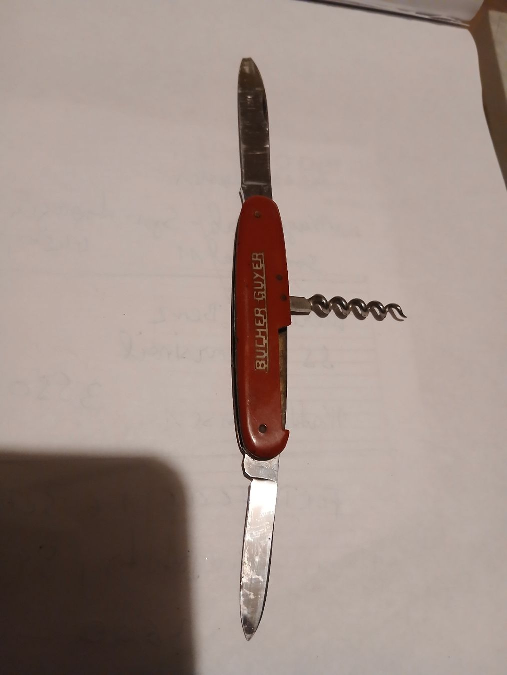 Solingen Taschenmesser: Taschenmesser Rot BUCHER GUYER solingen  – Gebraucht aus Rebstein von Zauberwelt14 3