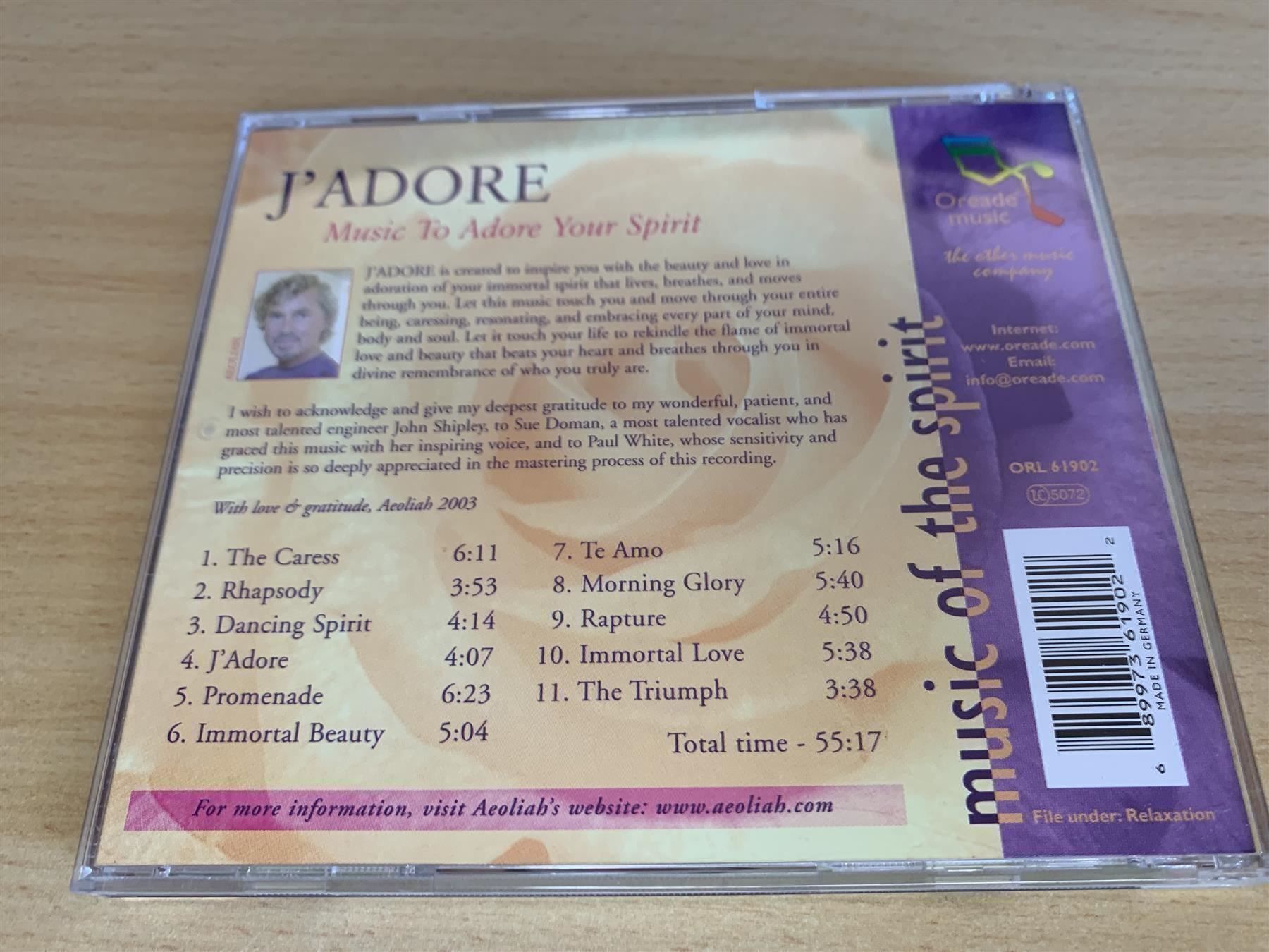 CD: Aeoliah – J'Adore – Usato da Rikon im Tösstal venduto da Alpenmutz 1