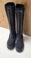 Damenschuhe Stiefel schwarz Gr 39 Schnürung neu