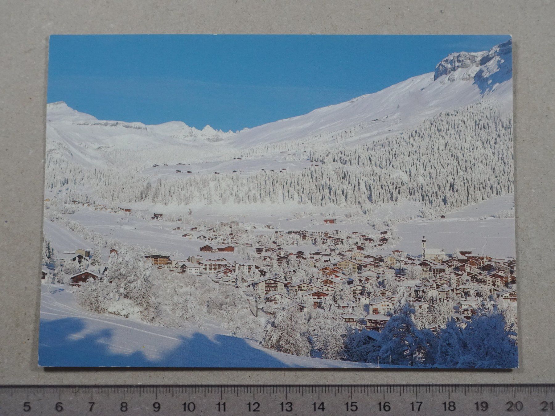 Cartoline postali: Flims, 1990, gegen Skigebiet – Usato da Lenzburg venduto da fh1
