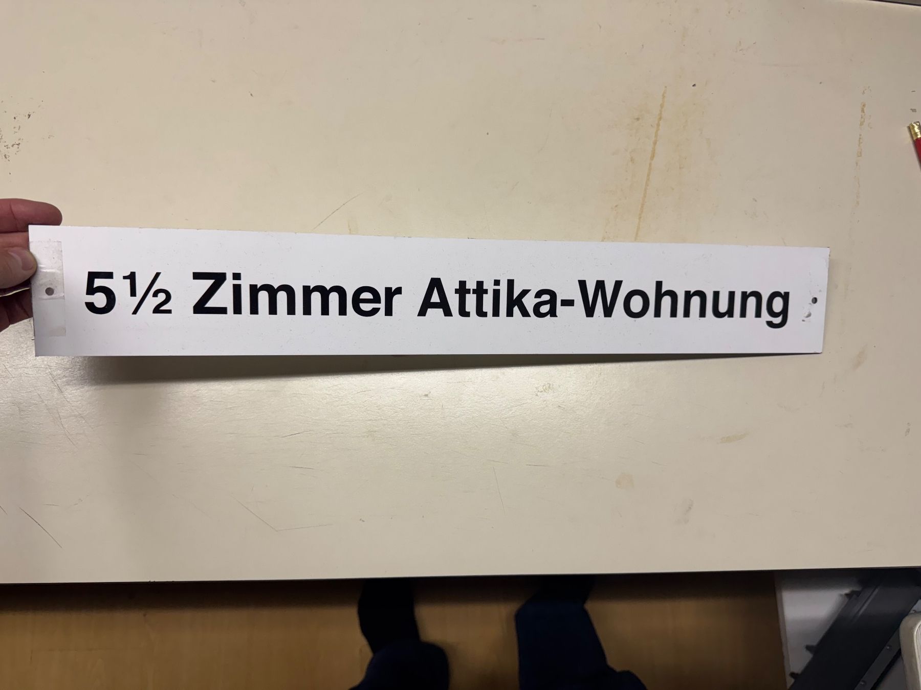 Insegne: 5 1/2 Zimmer Attika-Wohnung Schild – Usato da Winterthur venduto da sportdisco2 2