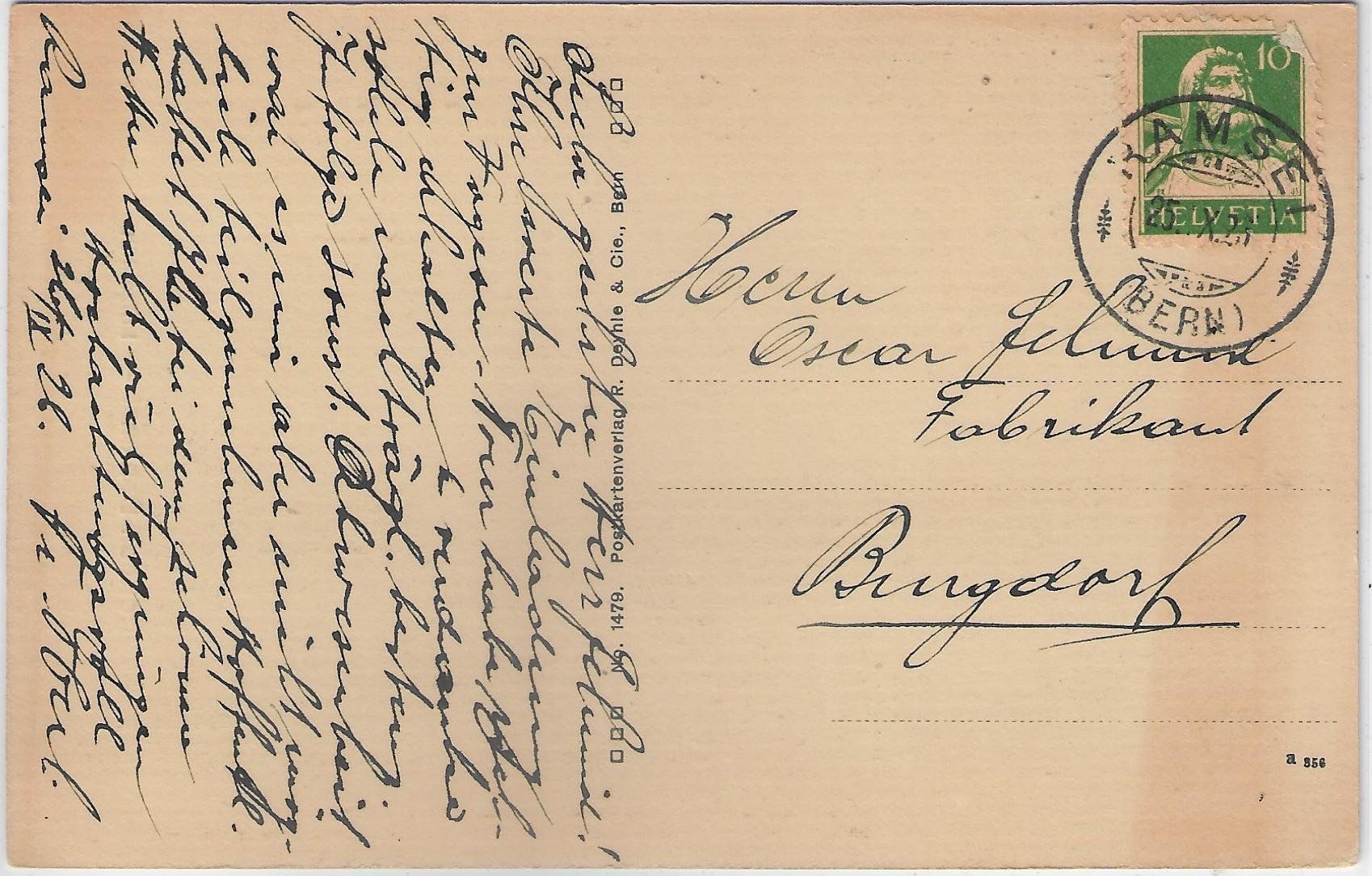 Cartoline postali: Gotthelf-Denkmal - Lützelflüh – Usato da Ettingen venduto da Kartenplanet 1