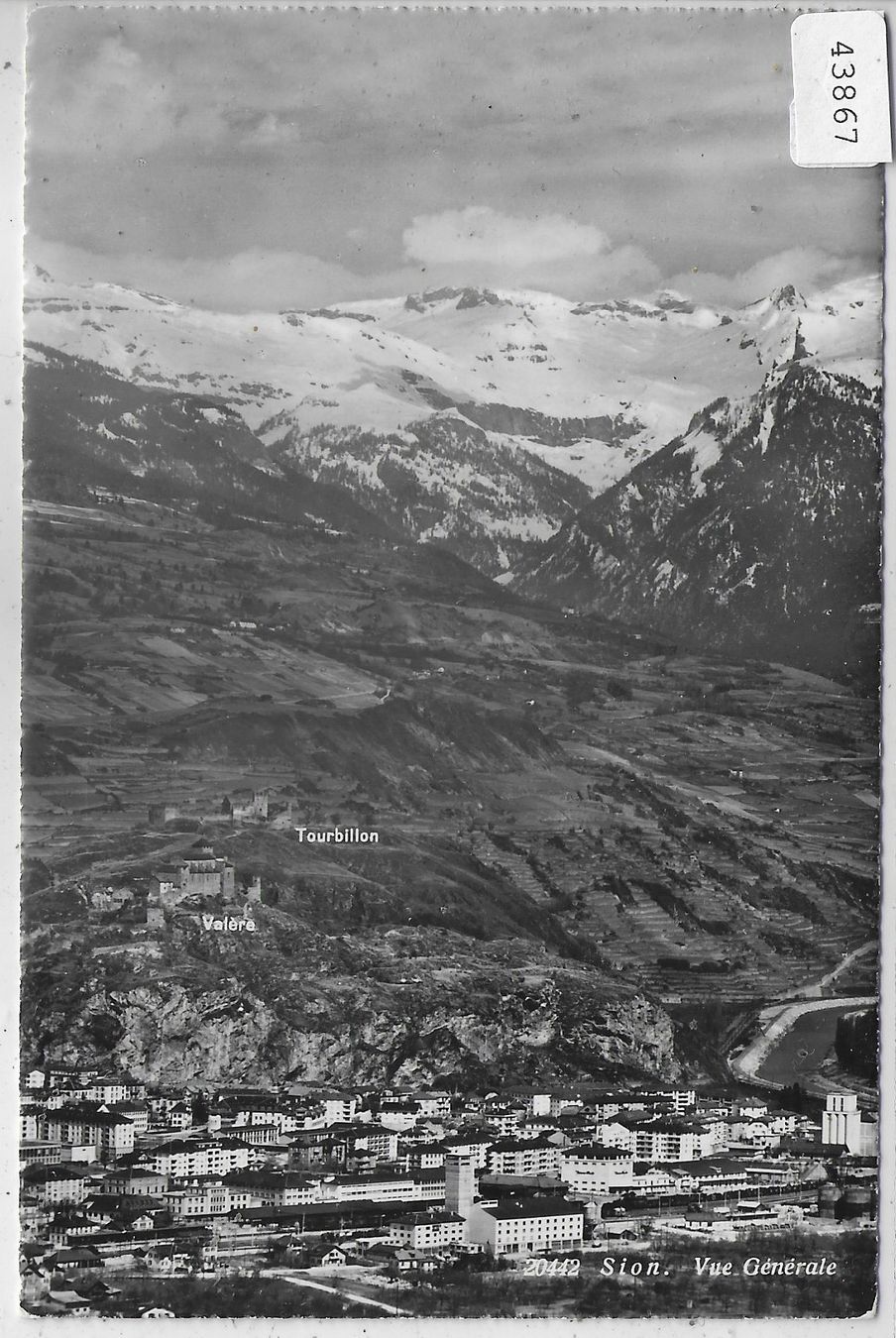 Cartoline postali: Sion - Vue generale – Usato da Ettingen venduto da Kartenplanet