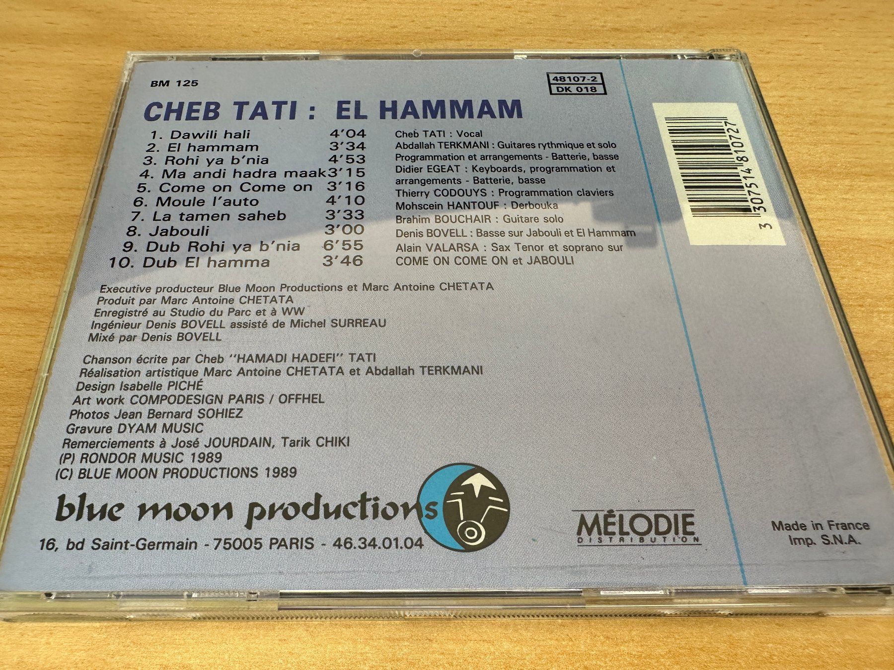 CDs: Cheb Tati – El Hammam – Gebraucht aus Rikon im Tösstal von Alpenmutz 1