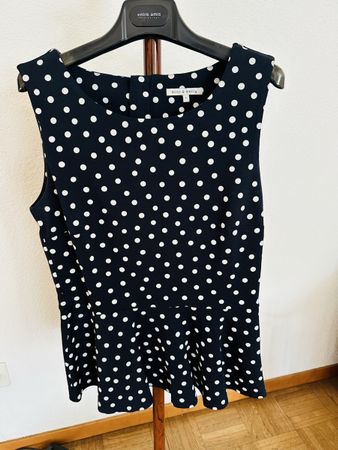 Top donna pois blu bianco taglia L mint & berry