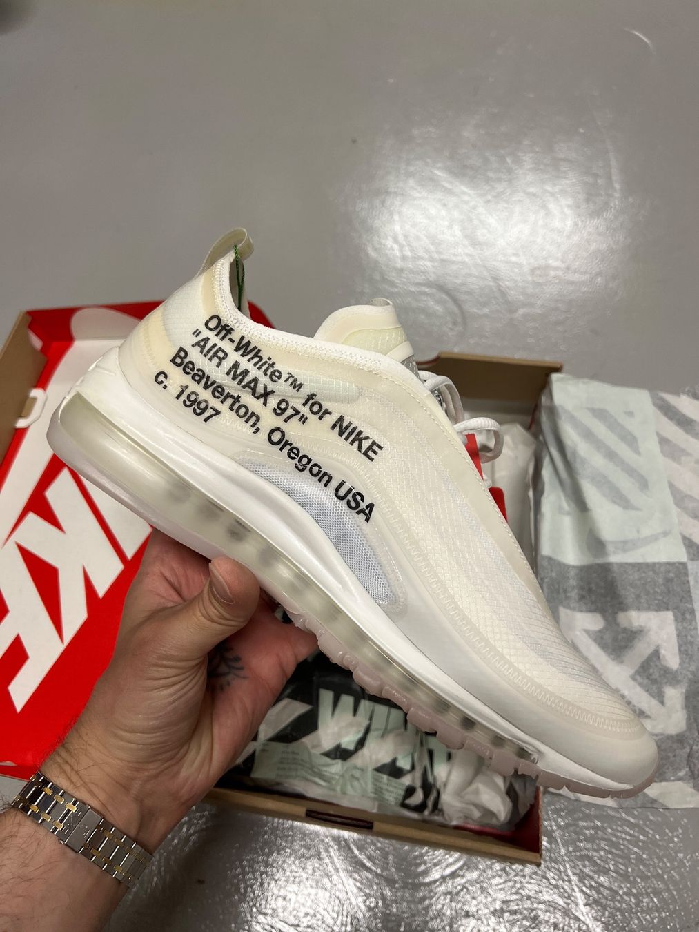 Nike Scarpe da uomo: Air Max 97 Off-White - EU 45.5 – Nuovo e nell'imballaggio originale da Bern venduto da ElevenFive 5