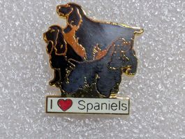 Ansteckpin 258: I Love Spaniels