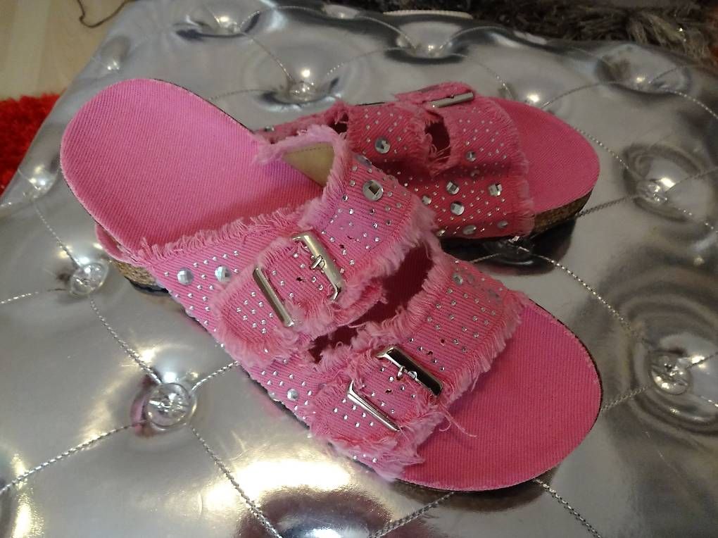 Damenschuhe: Neue Pantoletten mit viel Strass Gr.42 – Neu (gemäss Beschreibung) aus Sisseln AG von Flohmix 1