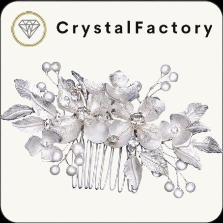 Accessori per capelli: Hochwertiger Flowerkamm silber/weiss – Nuovo e nell'imballaggio originale da Bottenwil venduto da anh_5brz