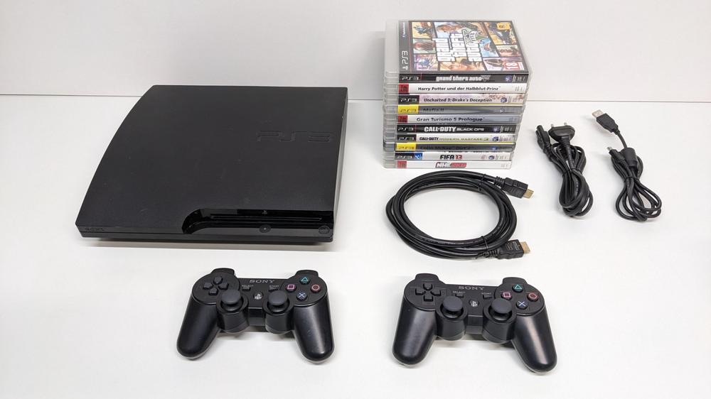 Sony PlayStation 3, 2 Controller, 10 Games