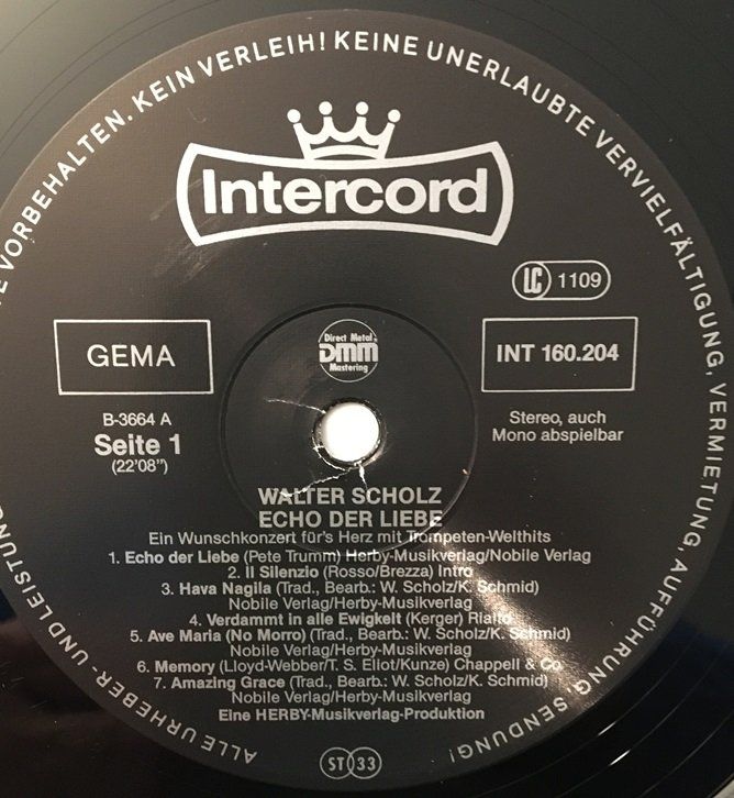 Schallplatten: Walter Scholz – Echo der Liebe (LP) – Gebraucht aus Grüningen von azulmarron 2