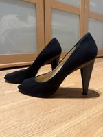 Carlo Pazolini Peep-Toe Pumps Schwarz Wildleder Gr. 39