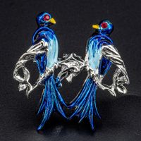 Vintage Brosche; Lovebirds