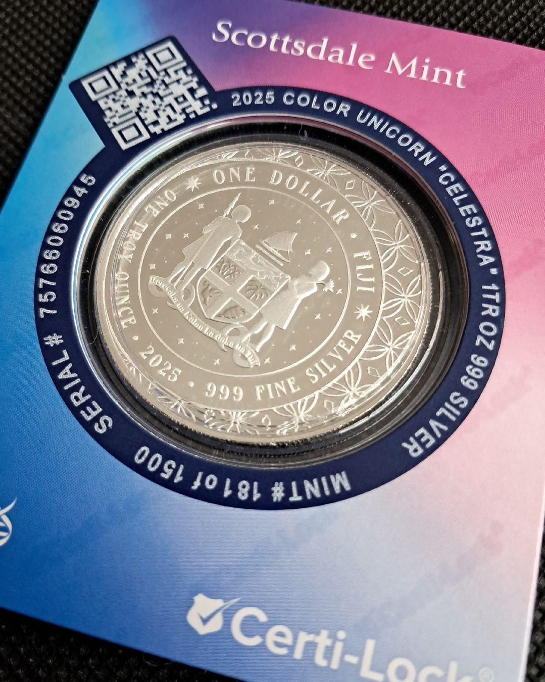 Tutti le monete: 1 OZ Silber 2025 Unicorn Einhorn Celestra – Nuovo e nell'imballaggio originale da Weinfelden venduto da shopping-island 2
