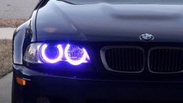 PHARES BMW E46 - Kit Angels Eyes VIOLET 2x 131mm / 2x 146mm