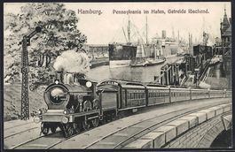 Grusskarten-AK Hamburg, Dampfer Pennsylv