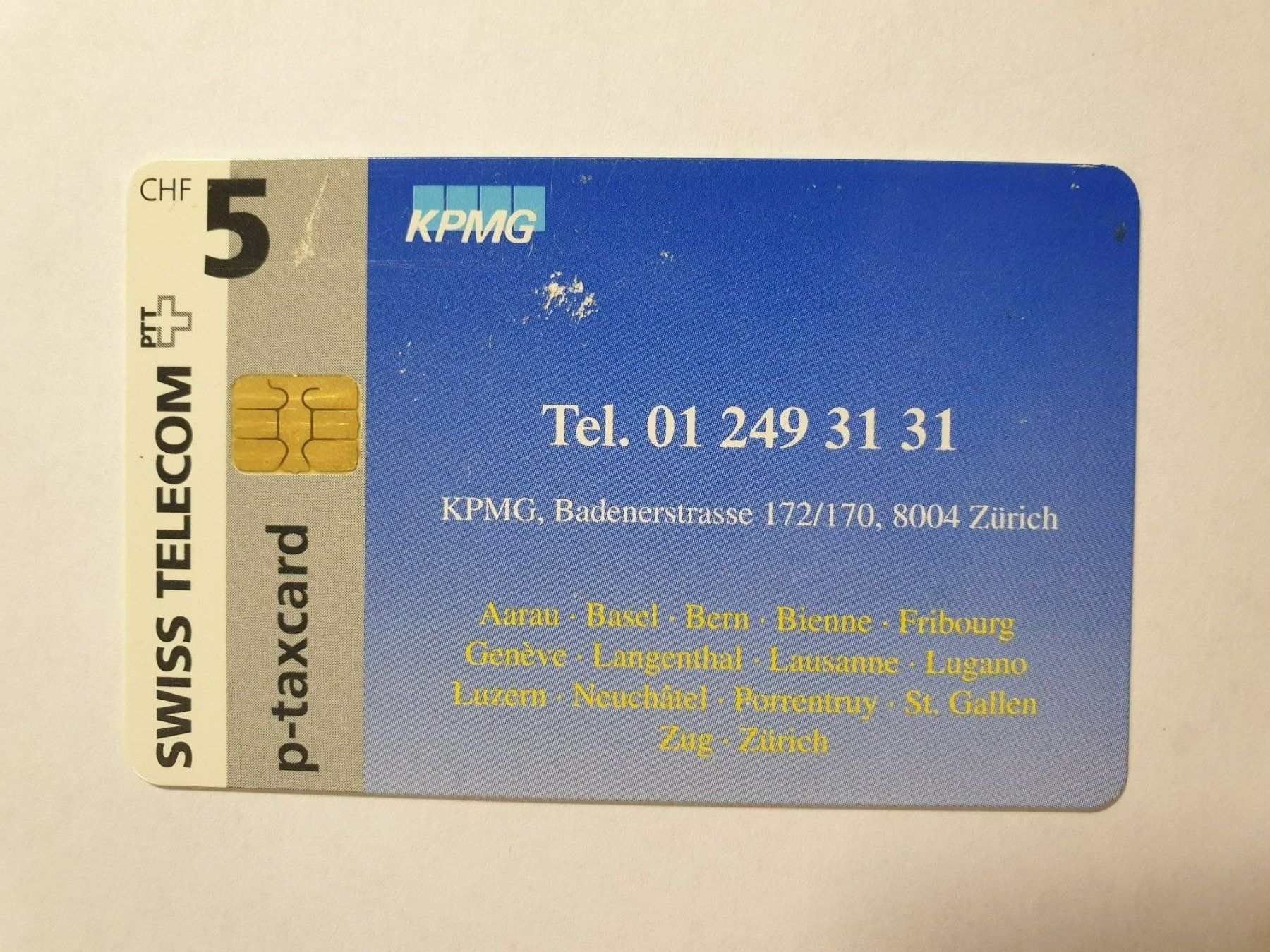 Schede telefoniche: KPMG Zürich – Usato da Rain venduto da chesz
