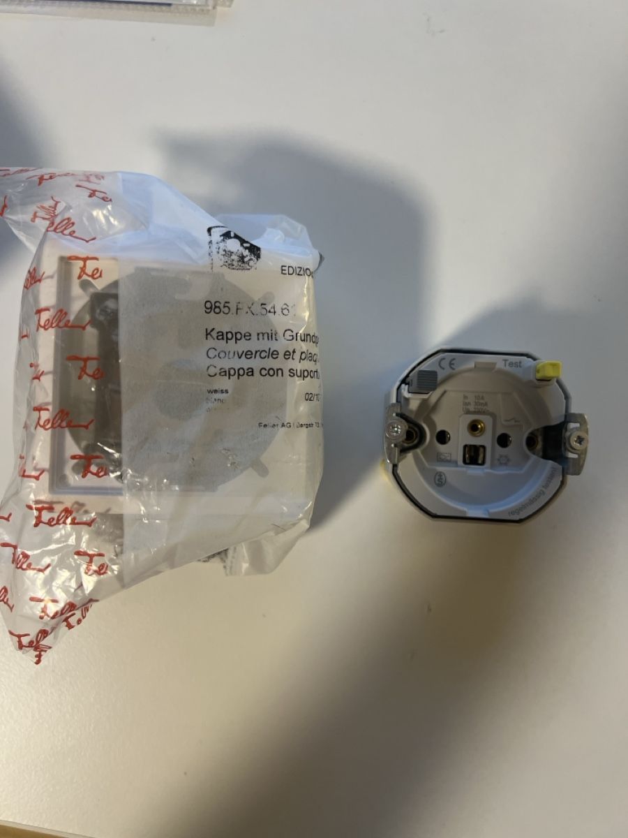 Feller Spine: Sidos Steckdose T13 10A 30mA – Nuovo (secondo la descrizione) da Luzern venduto da Elektrogut 1