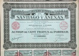 Compagnie Minière de Santiago y Anexas SA, Paris - 1928