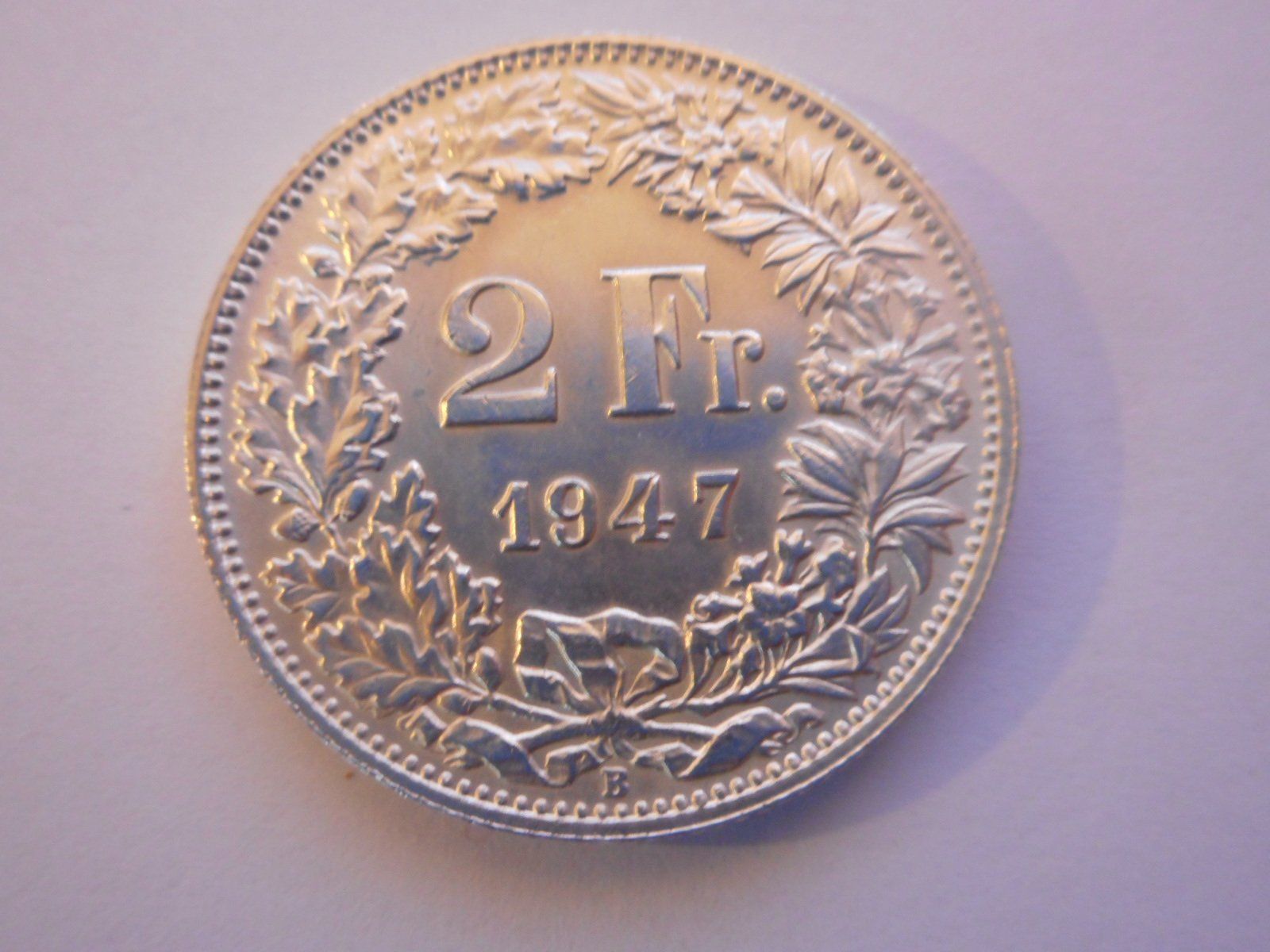 Tutti le monete: 2 Fr. 1947 silber  unz/stgl – Nuovo (secondo la descrizione) da Kriegstetten venduto da pizlad2010