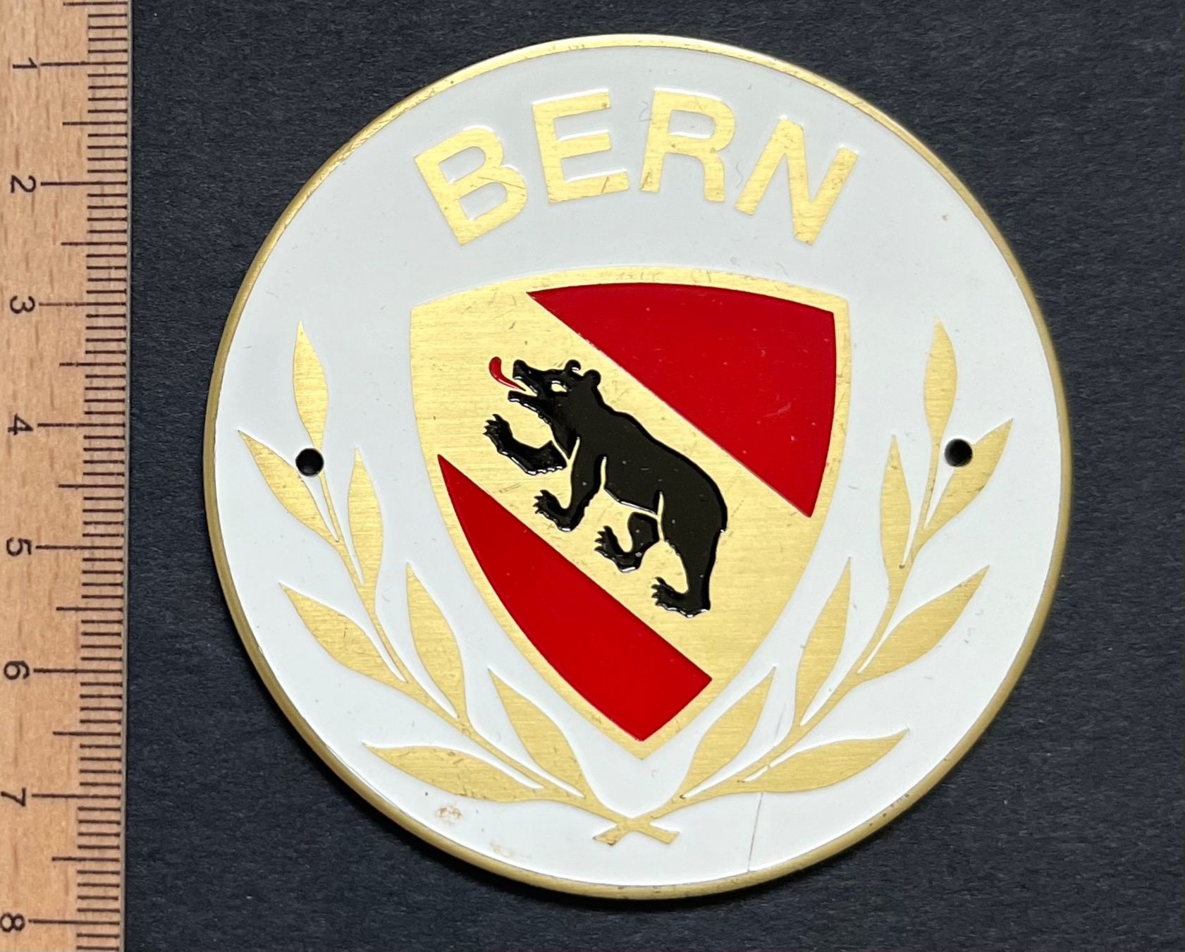 Swiss Placchette & Badge: Bern Wappen/ Plakette Vintage Original – Usato da Ostermundigen venduto da DaxKarten-75