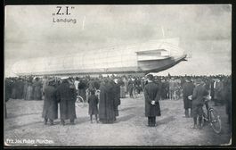 München, Zeppelin Z. I. nach der Landun