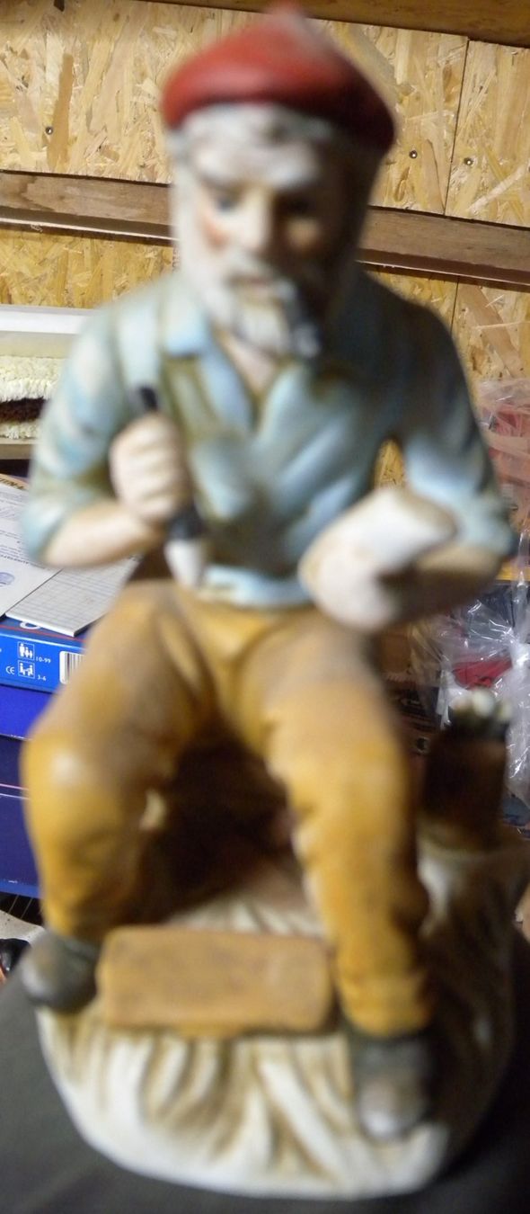 Statuette: Alter Mann mit Figur Pfeife – Usato da Hauenstein venduto da davia72