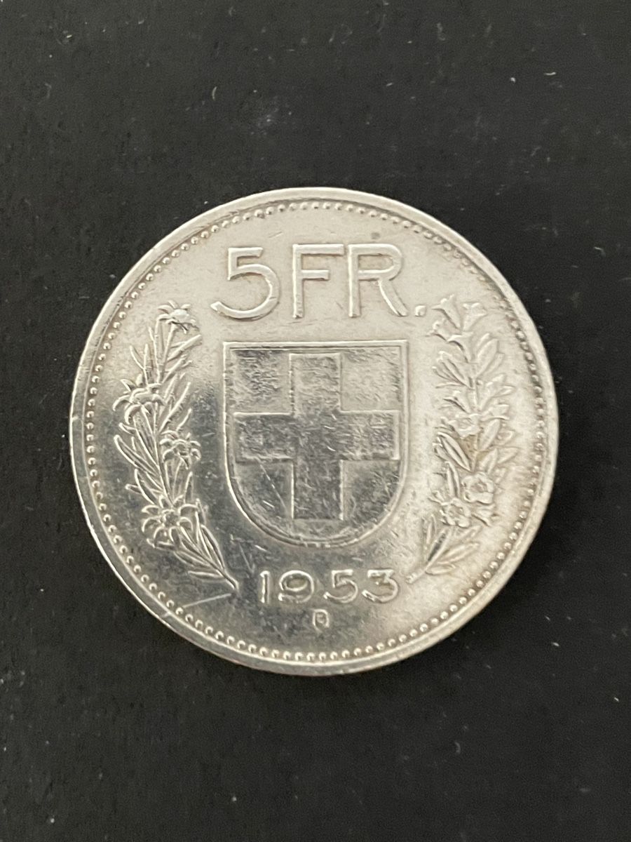 Alle Münzen: 5.- Silber CH Jahr 1953 – Gebraucht aus Meierskappel von Hala03 1