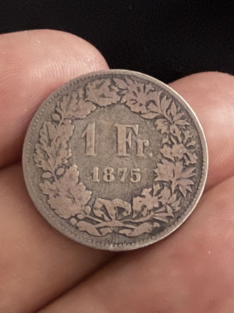 Tutti le monete: Pièce 1 Fr 1875 Helvetia argent – Usato da Binningen venduto da Cchatz 2
