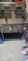 Doppel Fritteuse Gastro Edelstahl Doppelkorb 2x10 liter 