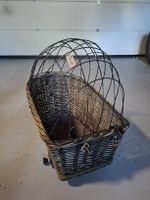 Fahrradkorb mit Gitterhaube für Haustiere, guter Zustand