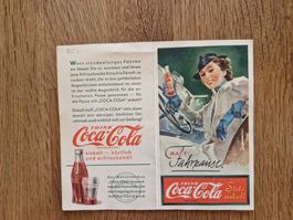 Alte Coca-Cola Faltblatt Werbung