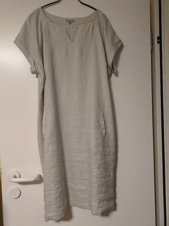 Leinenkleid gefüttert in beige